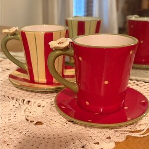 Set of 2 Susan Winget Cup & Saucers Cracker Barrel